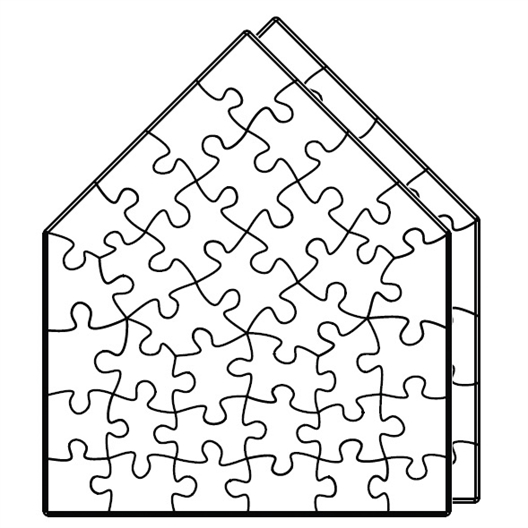 Maison puzzle 3D à monter Salon de thé