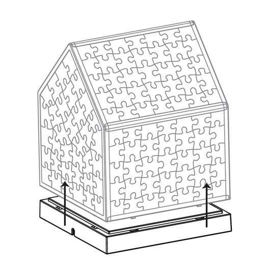 Maison puzzle 3D à monter Salon de thé