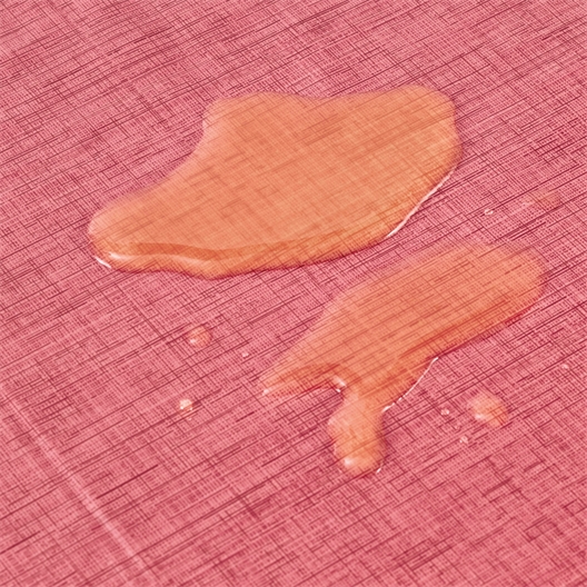 Nappe cirée effet tissage Framboise Rectangulaire 140 x 250 cm