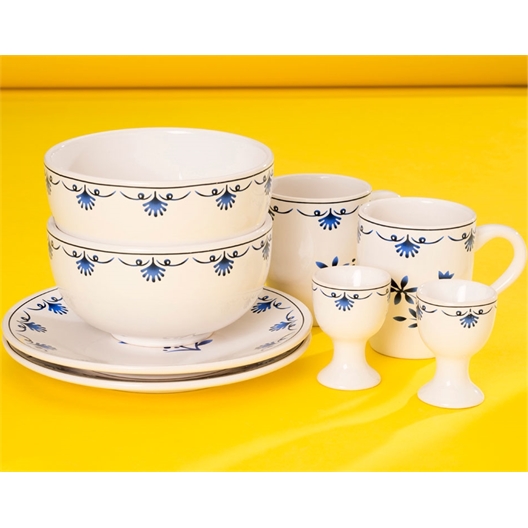 Ensemble petit déjeuner bleu