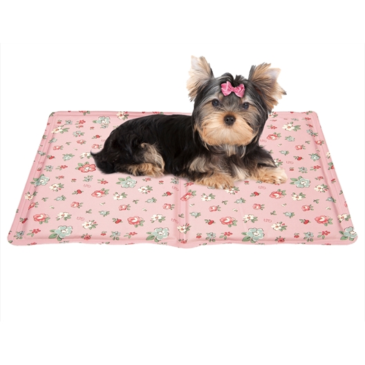 Tapis rafraîchissant fleurs roses