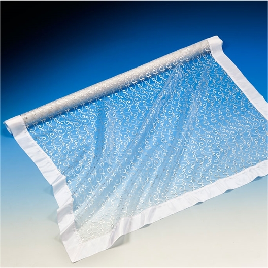 Surnappe organza argent