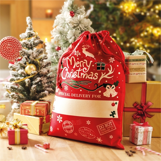Sac à cadeaux rouge