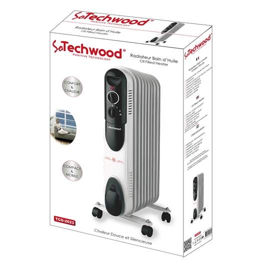 Radiateur bain d'huile 2000W Techwood®