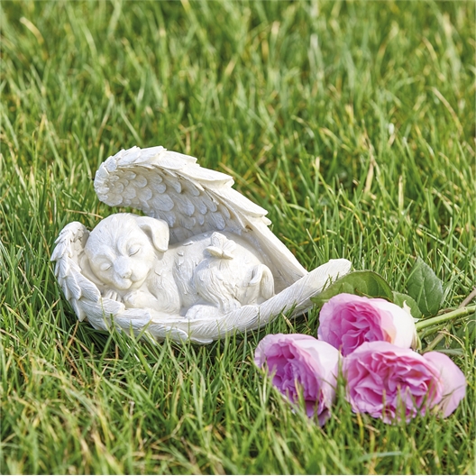 Statuette ange chat ou chien endormi