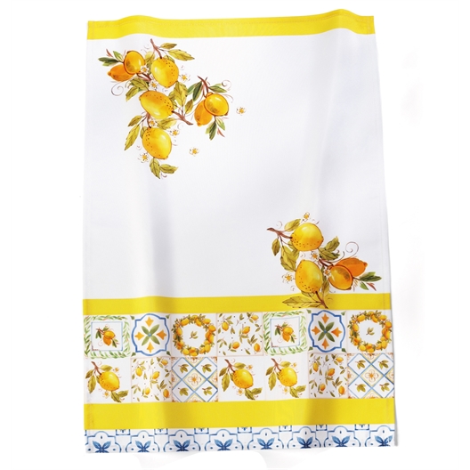 Lot de 2 torchons citron