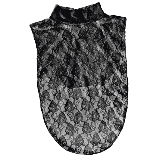 Plastron en dentelle blanc ou noir