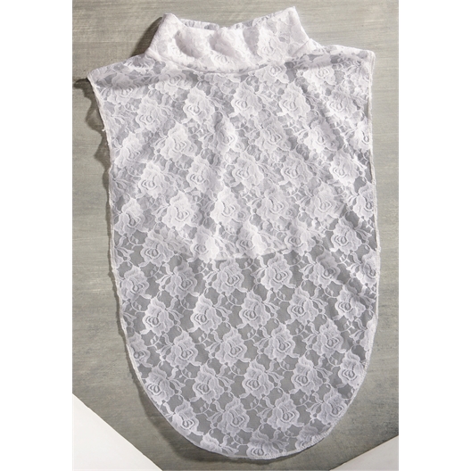Plastron en dentelle blanc ou noir