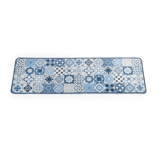 Tapis carreaux ciment bleu ou beige