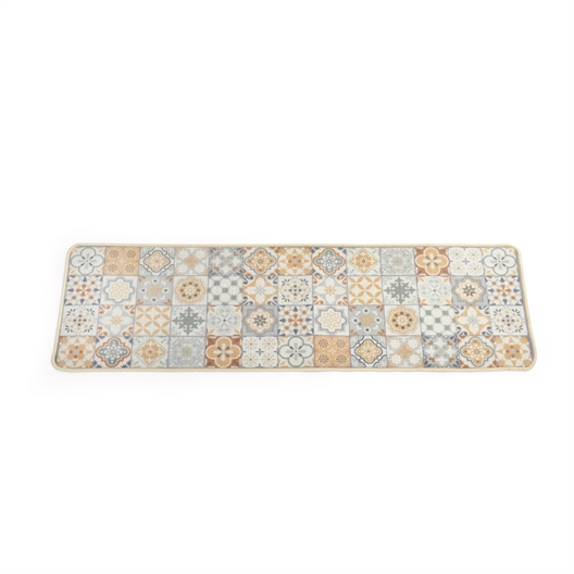 Tapis carreaux ciment bleu ou beige