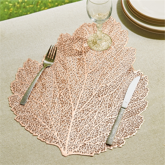 Lot de 4 sets de table feuille