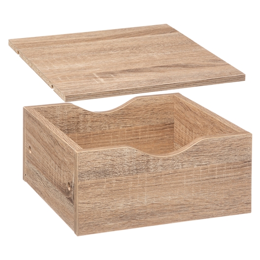 Tiroir et étagère pour caisson aspect bois ou blanc