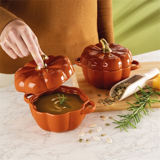 Lot de 2 plats citrouille