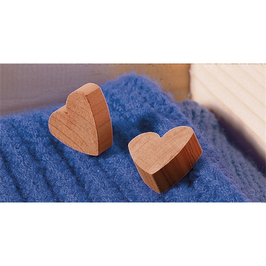 Lot de 25 cœurs de bois de cèdre