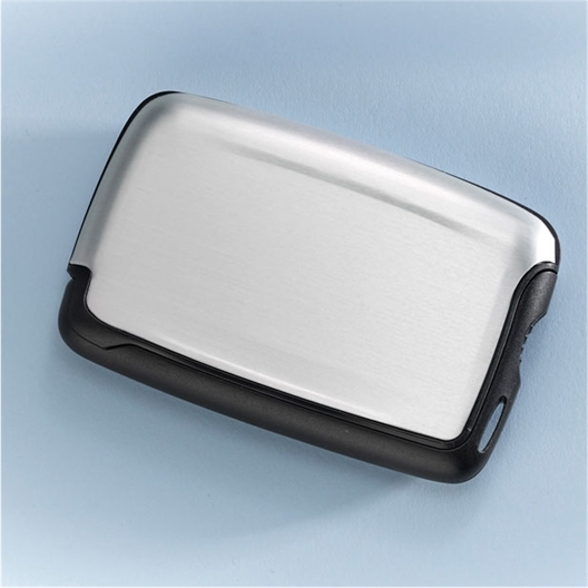 Porte-cartes aluminium gris