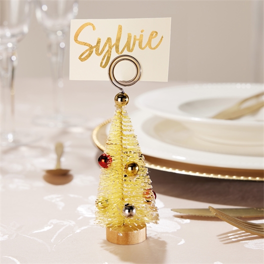 Lot de 4 sapins dorés