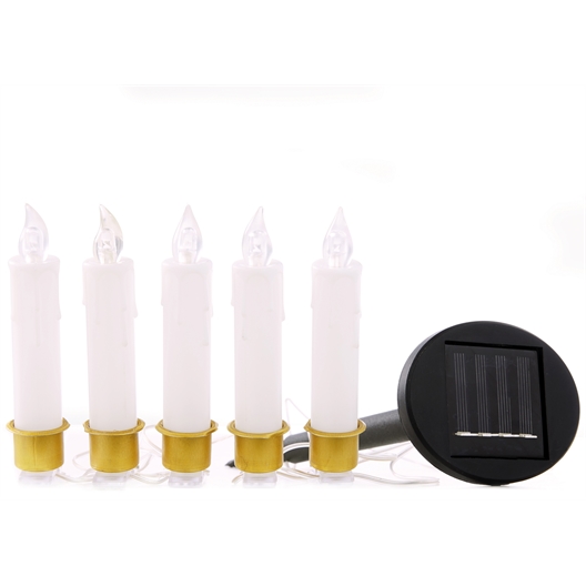 5 bougies LED extérieures