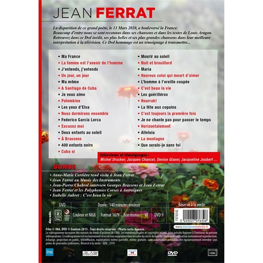 Dvd Jean Ferrat ma France