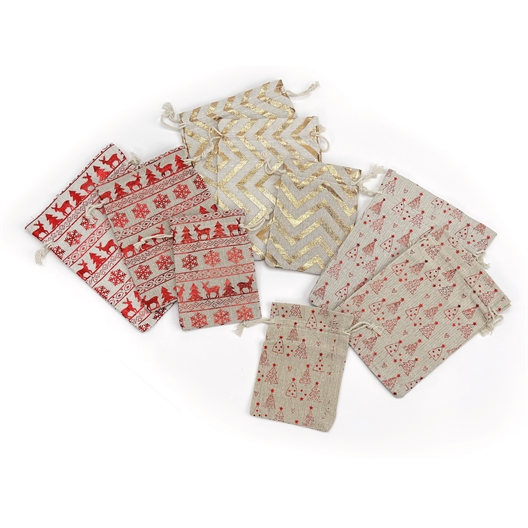 Lot de 9 sacs cadeaux