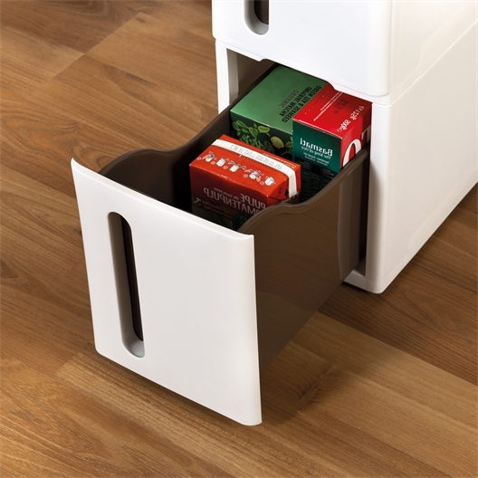 Resserre de cuisine blanche 2 tiroirs