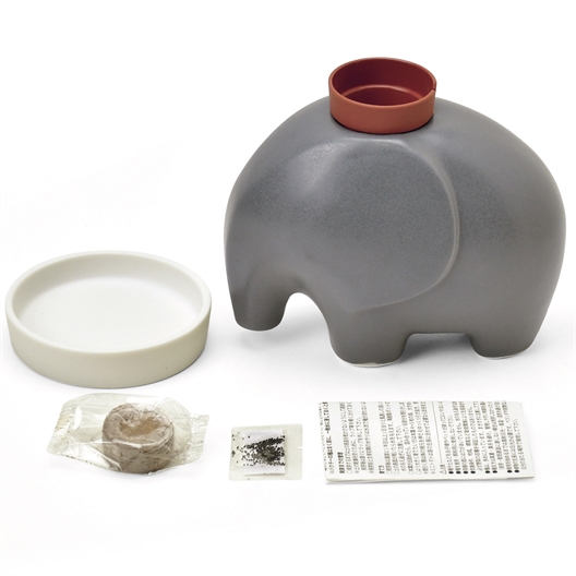 Pot éléphant à réserve d'eau gris ou blanc