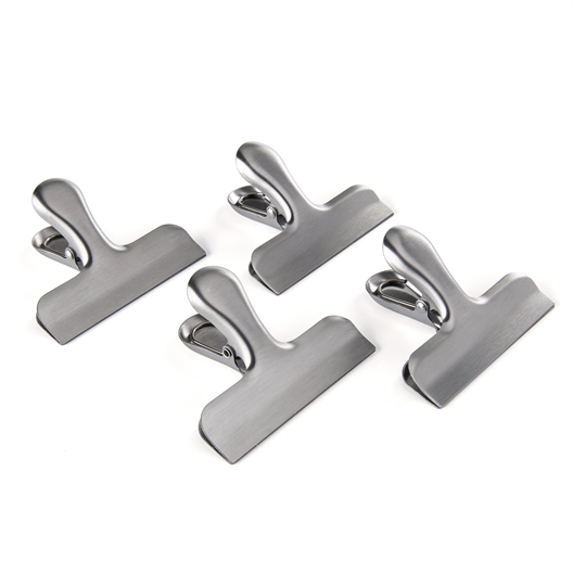4 pinces à sachets en inox