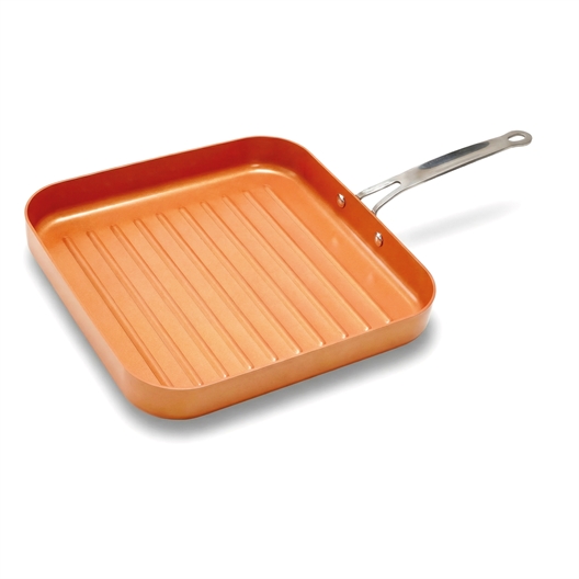 Poêle grill cuivrée