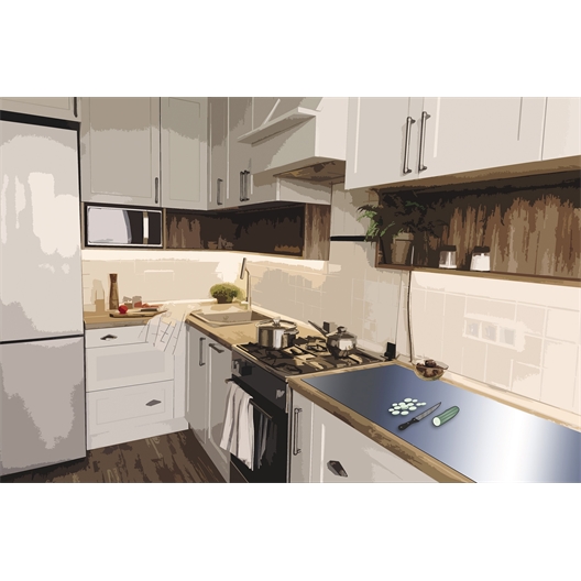 Rouleau métallisé de protection cuisine