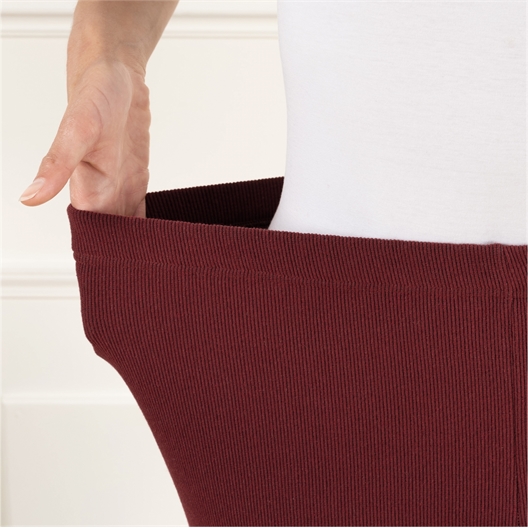 Pantalon élastiqué bordeaux ou noir