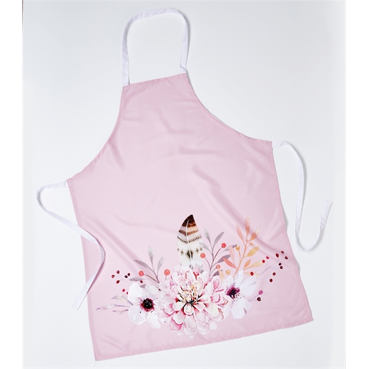 Tablier plume rose