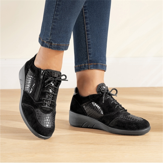 Baskets confort Pédilège Batilda noir ou taupe