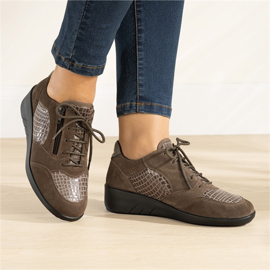 Baskets confort Pédilège Batilda noir ou taupe