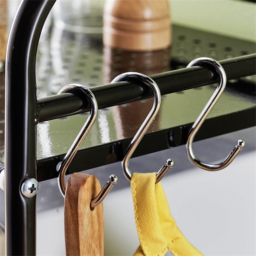 Etagère noire micro-ondes