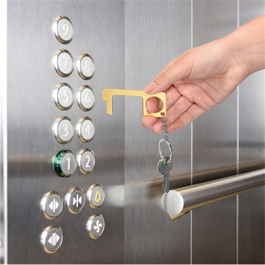 Lot de 2 porte-clés évite-contamination