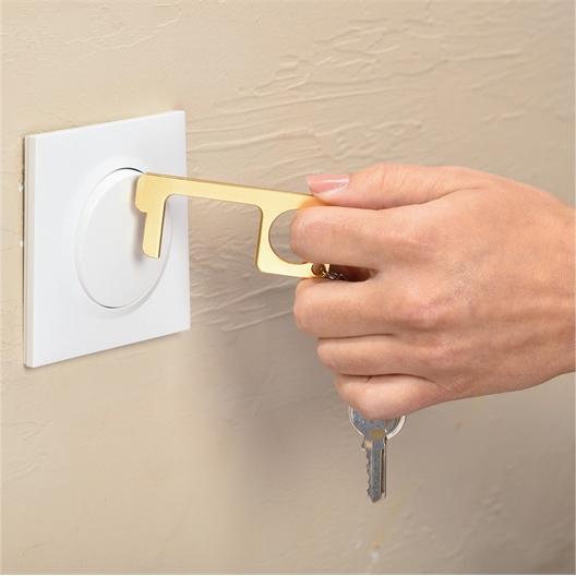 Lot de 2 porte-clés évite-contamination