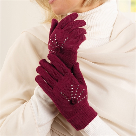 Gants fantaisie rouge