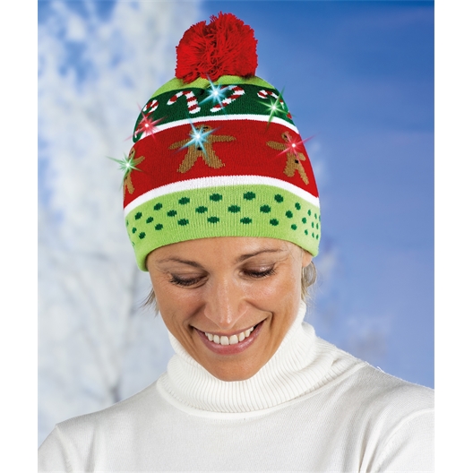 Bonnet lumineux Pain d'épices ou Sapin de Noël