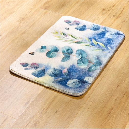 Tapis feuilles et papillons