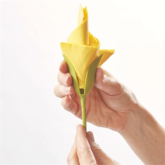 4 porte-serviettes tulipe ou 2 lots de 4 porte-serviettes tulipe