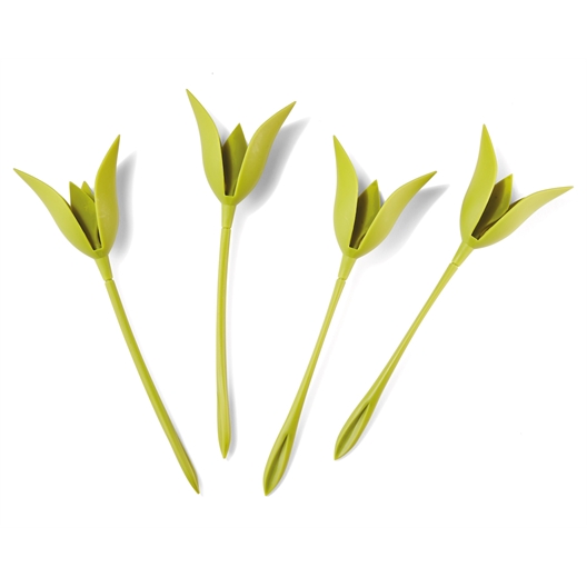 4 porte-serviettes tulipe ou 2 lots de 4 porte-serviettes tulipe