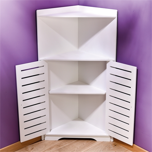 Meuble d'angle blanc