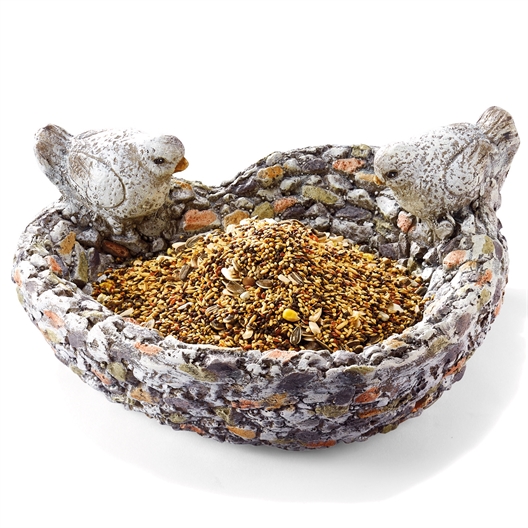 Abreuvoir oiseaux cœur