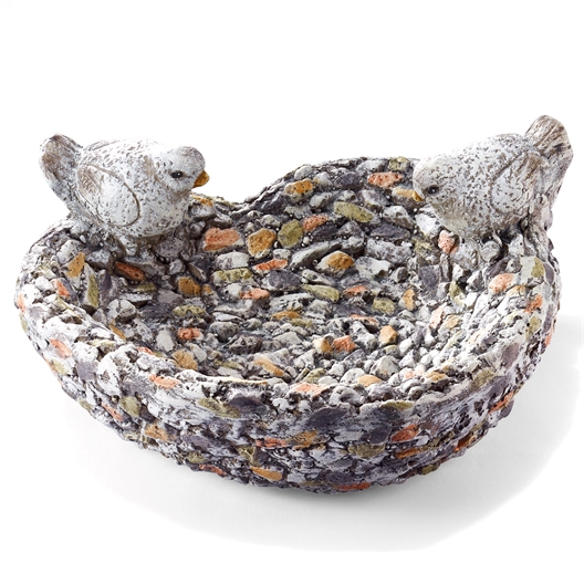 Abreuvoir oiseaux cœur