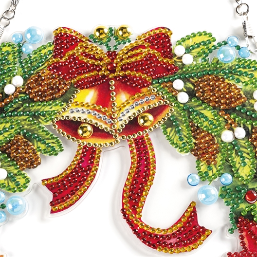 Couronne de poinsettias à diamanter