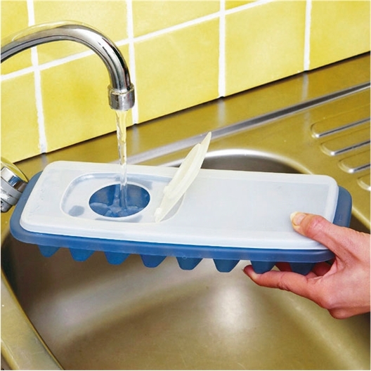 2 bacs à glaçons avec couvercles