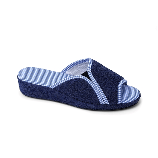 Mules éponge vichy Bleu - taille 39