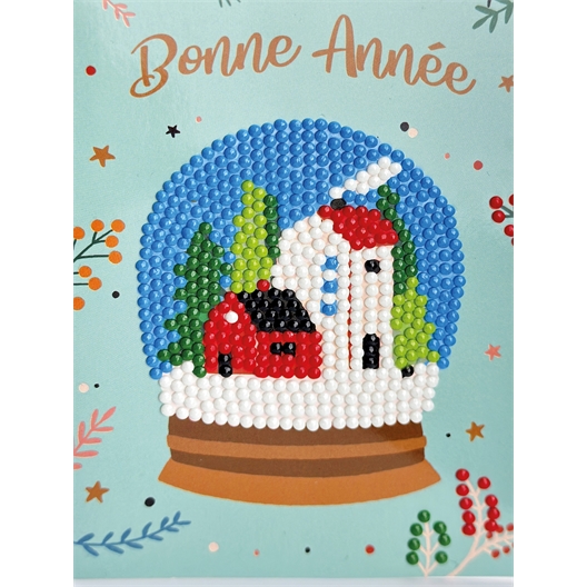 Set de 4 cartes postales à diamanter Nouvel an