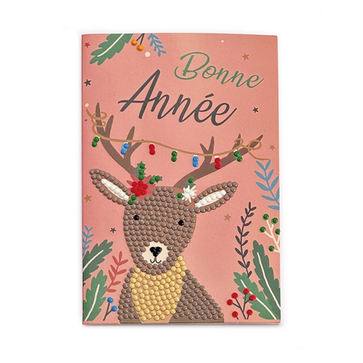 Set de 4 cartes postales à diamanter Nouvel an