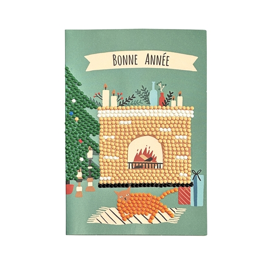 Set de 4 cartes postales à diamanter Nouvel an