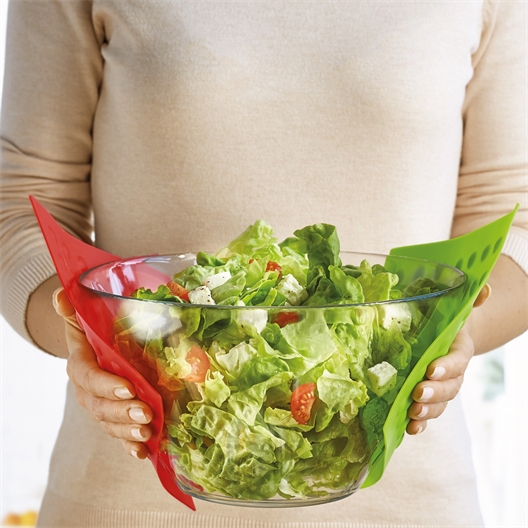 2 carrés silicone rouge/vert